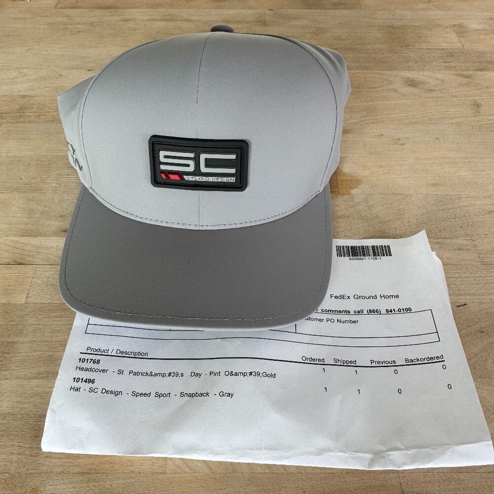 Scotty Cameron SC Design Speed Sport Snapback Hat - Gray